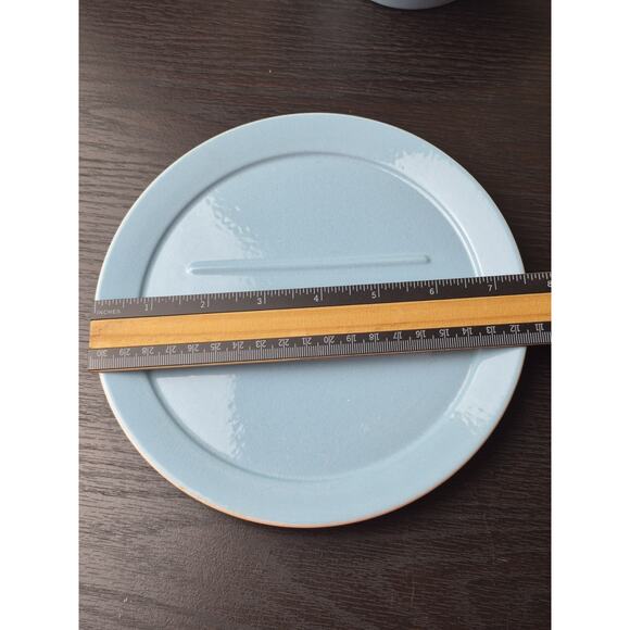 Marcrest Swiss Alpine Gravy Boat and Butter Dish Plate Blue 1950s Mid-Century - Picture 8 of 10